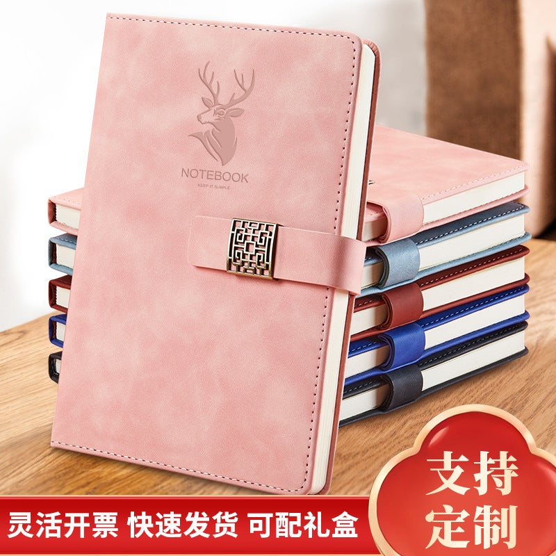 Notebook Business A5 Diary Notepad Office Customizable Printable Logo Thickeneded High-Value Set Gift Box - Image 2